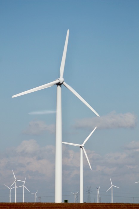 Wind turbines at a wind farm